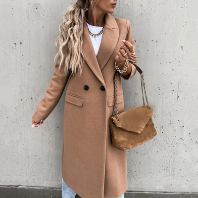 Eleganter Damenmantel - Figurbetonter Schnitt mit klassischen Knöpfen