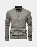 JOSEF™ | GESTRICKTER BAUMWOLLPULLOVER – Braun