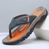 Herren Offene Leder Sandalen – Atmungsaktive Bequeme Sommer Schuhe – Grau