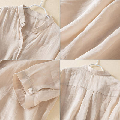 Rosario® | Lässige Button-Down-Baumwollbluse mit 3/4-Ärmeln