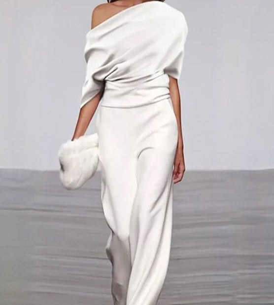 Sommer Jumpsuit mit Ein-Schulter-Träger und weitem Bein für Damen