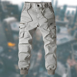 Männer Cargohose | Cargo Pants Herren | Zipper-Taschen & sicherer Sitz – Hellgrau