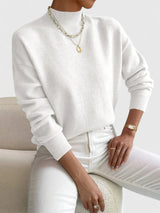 Elena | Eleganter Und Wärmender Rollkragenpullover Für Damen – Weiß