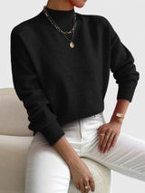 Elena | Eleganter Und Wärmender Rollkragenpullover Für Damen – Schwarz