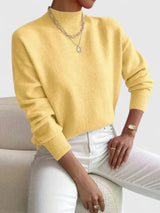 Elena | Eleganter Und Wärmender Rollkragenpullover Für Damen – Gelb