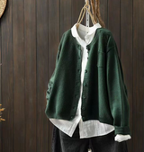 Charlotte | Elegante Oversize Strickjacke Mit Praktischen Taschen – Grün