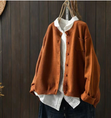 Charlotte | Elegante Oversize Strickjacke Mit Praktischen Taschen – Hellbraun