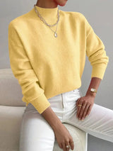 Amelie | Eleganter Und Warmer Rollkragenpullover Für Damen – Gelb