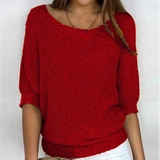 Martina | Damen Pullover schlicht und modern – Rot