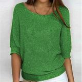Martina | Damen Pullover schlicht und modern – Dunkelgrün