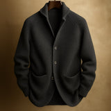 Leon | Locker sitzende Wollweste Herren modern & chic – Dunkelgrau