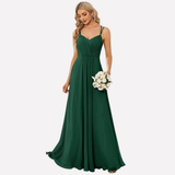Maxikleid Damen | Herzausschnitt & Fließend Elegant – Grün