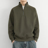 Hendrik | Herren Lässiges Langarm-Sweatshirt mit Reißverschluss – Grün