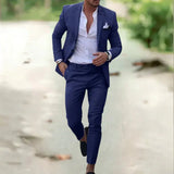 Benjamin | Herren Formeller Hochzeitsanzug-Set – Blau