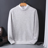 Christian | Herren Frühlings Klassischer Rundhals Pullover – Grau