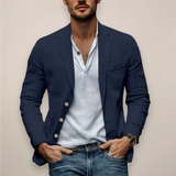 Lutz | Herren Casual Blazer Sommerstil Modern – Marineblau
