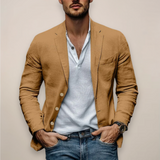 Lutz | Herren Casual Blazer Sommerstil Modern – Khaki