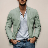 Lutz | Herren Casual Blazer Sommerstil Modern – Salbeigrün