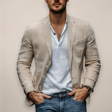 Lutz | Herren Casual Blazer Sommerstil Modern – Beige