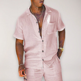 Julian | Herren Zweiteiliges Lässiges Sommer-Set – Rosa