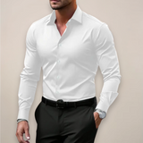 Moritz | Herren Langarmhemd im Smart-Style – Weiß