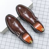 Malte | Herren Frühling Monk Strap Elegante Schuhe – Braun