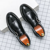 Malte | Herren Frühling Monk Strap Elegante Schuhe – Schwarz