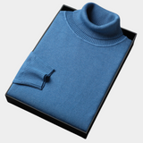 Daniel | Herren Frühlings Rollkragenpullover – Blau