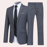 Jan | Herren Frühlings Zweiknopf Anzug Set – Grau