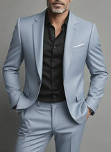 Florian | Eleganter Herren Frühjahrs Slim Fit Anzug – Hellgrau