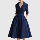 Midikleid Damen | Elegant & Zeitlos – Dunkelblau