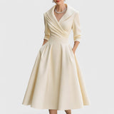 Midikleid Damen | Elegant & Zeitlos – Beige