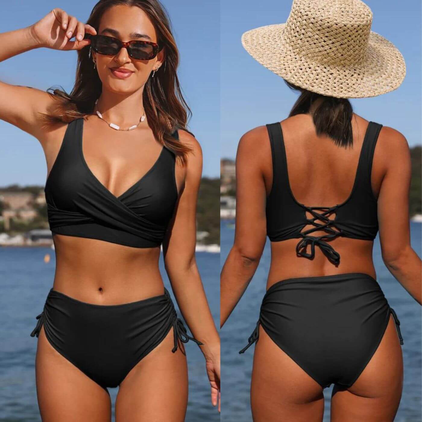 Mina – Sportliches Sommer-Bikini mit Kordelzug
