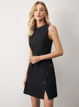 Minikleid Damen | Asymmetrisch & Elegant – Schwarz