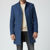 Minimalistischer Einreihiger Mantel - Loris – Blau
