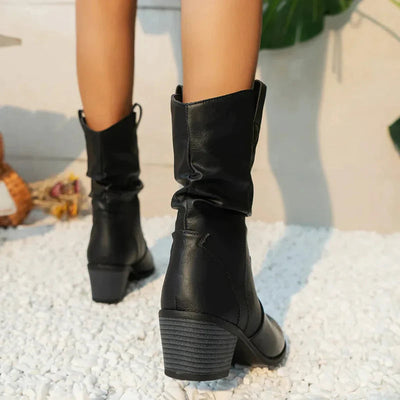 Moderne Cowboy-Slipper mit niedrigem Absatz