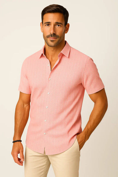 Modernes Kurzarmhemd mit Knopfleiste