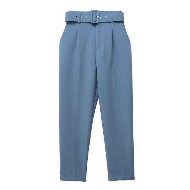 Lässige High-Waist-Hose Mit Gürtel Und Taschen Für Damen |  Perfekt für lässige Tage