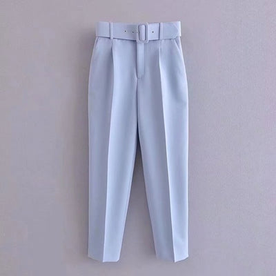 Lässige High-Waist-Hose Mit Gürtel Und Taschen Für Damen |  Perfekt für lässige Tage