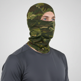 Multifunktionales Ganzkopf Schutzstück mit UV-Schutz und atmungsaktiver Passform – Waldfarne-Camouflage