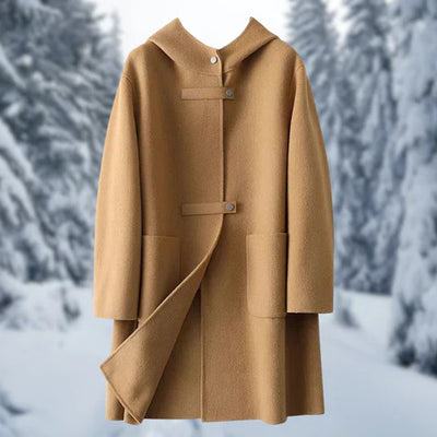 Luxuriöse Damen-Kapuzenjacke aus Kaschmir - Doppelseitig tragbar - Elegant & warm
