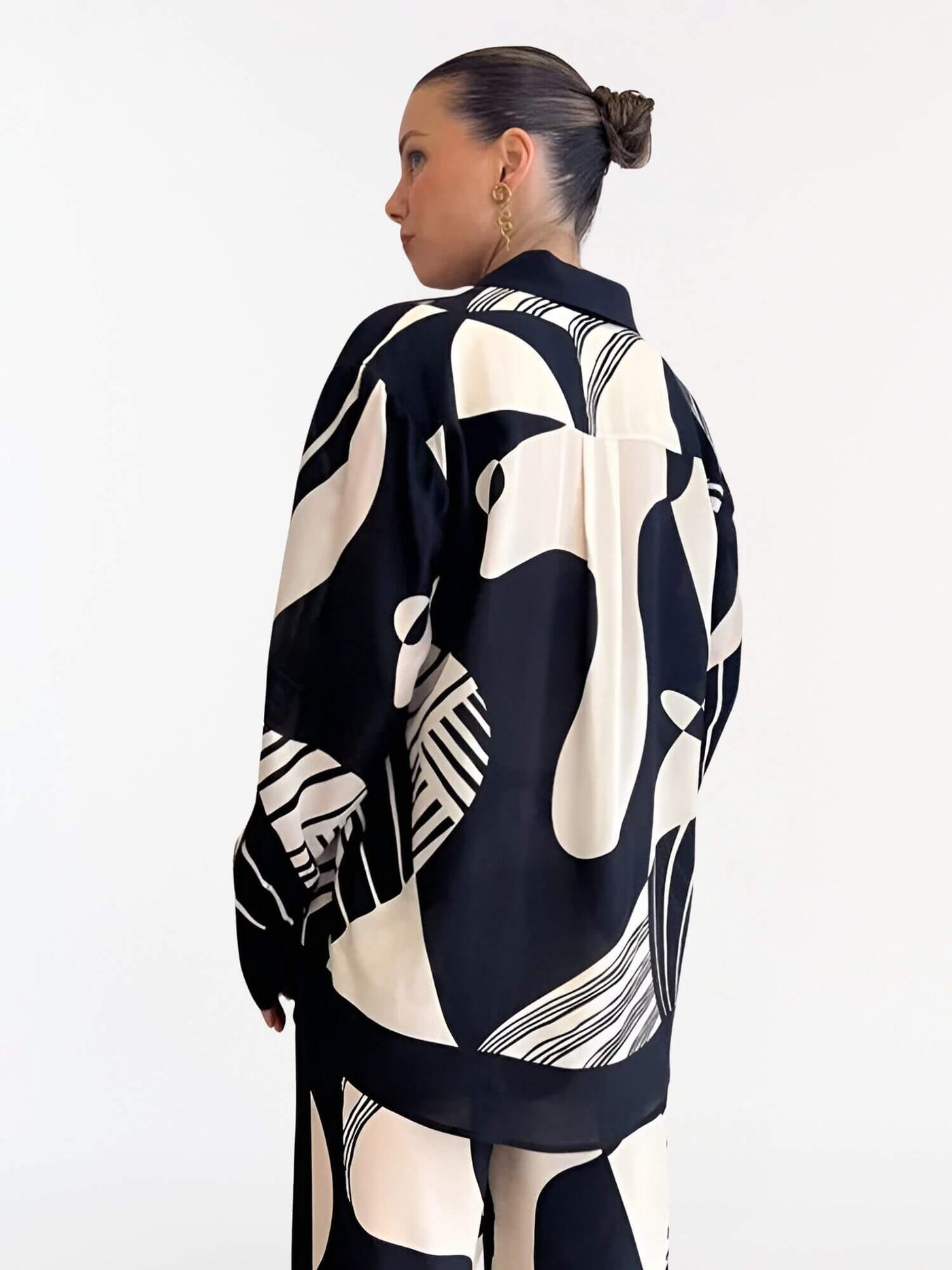 Natalie – Bluse mit Knopfleiste und Hose – Zweiteiliges Set