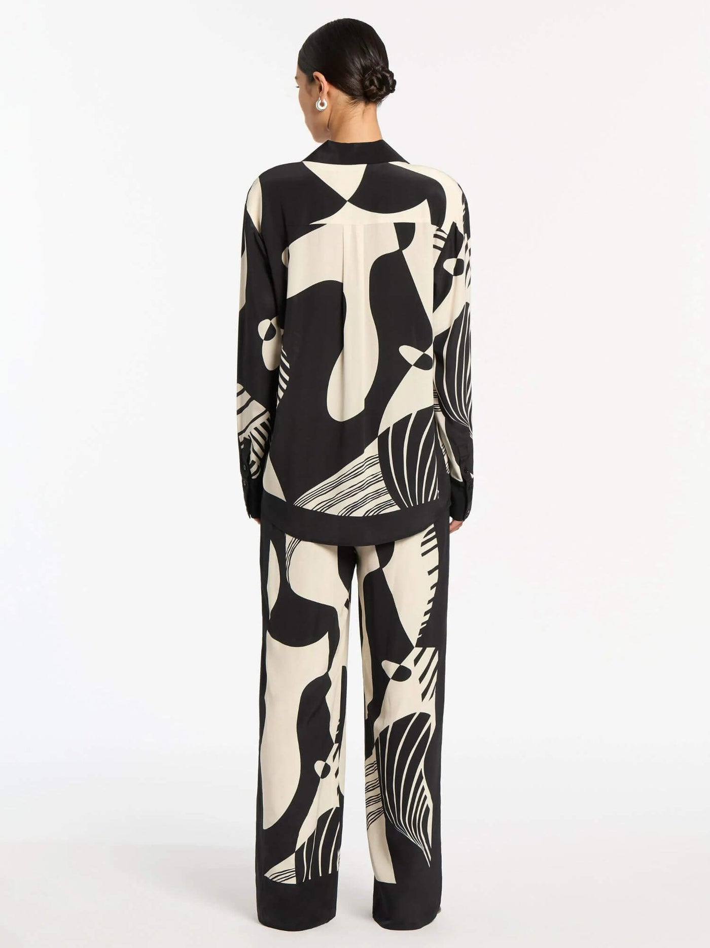 Natalie – Bluse mit Knopfleiste und Hose – Zweiteiliges Set