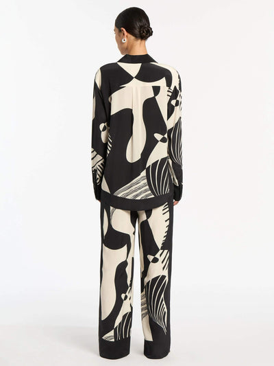 Natalie – Bluse mit Knopfleiste und Hose – Zweiteiliges Set