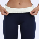 Nicole | Fleecegefütterte Leggings Für Damen – Marineblau