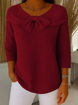 Amalia | Femininer Und Eleganter Strickpullover Für Damen – Rot