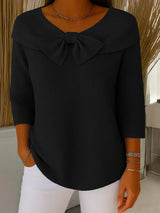 Amalia | Femininer Und Eleganter Strickpullover Für Damen – Schwarz