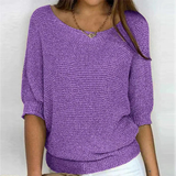 Nele | Oversize Strickpullover Weich Und Bequem – Violett
