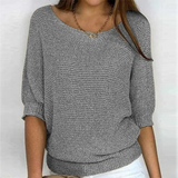 Nele | Oversize Strickpullover Weich Und Bequem – Grau