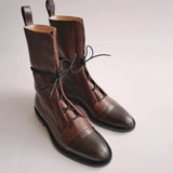 Felicia | Damen Freizeitschuhe mit Rundspitze und Knöchelhoch – Braun